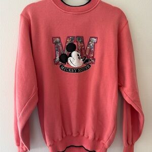 Vintage Mickey Mouse Pink Sweatshirt